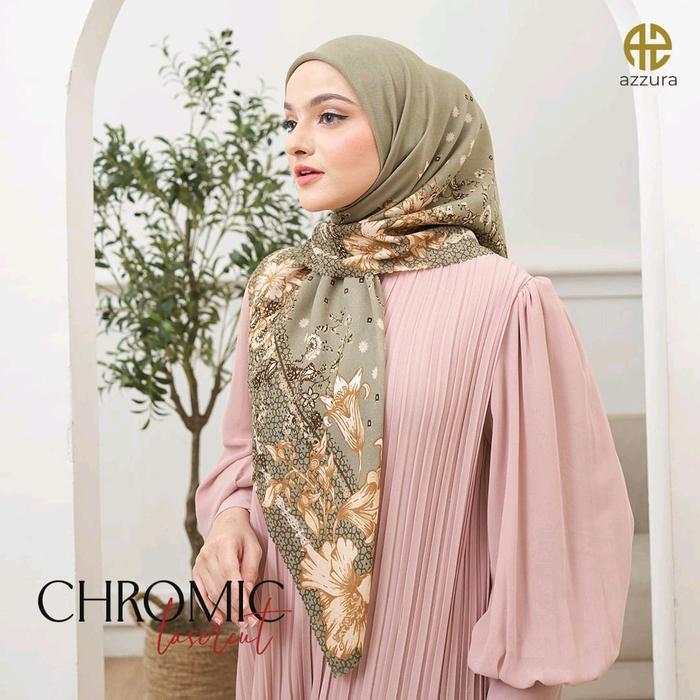 New Chromic 3  - [Lasercut] Azzura Scarf (Kerudung Segi Empat Serat Perancis Premium Wanita Muslim)