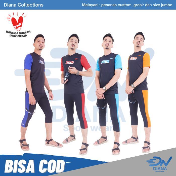 Baju renang pria setelan Baju renang pria muslim Setelan baju renang pria dewasa size besar Baju