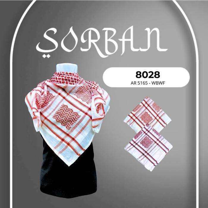 Sorban Palestine Non Rumbai / Sorban Arab/Sorban Dewasa & Anak Laki-Laki/Sorban Yasmagh Non Rumbai