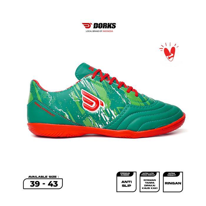 Sepatu Dorks - Futsal Hypefast Hijau Sepatu Futsal Pria Wanita Original