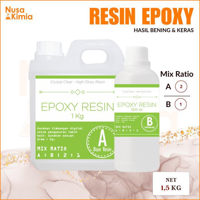 Epoxy Resin Bening 1,5 KG - ART Resin - Hasil Bening dan Keras