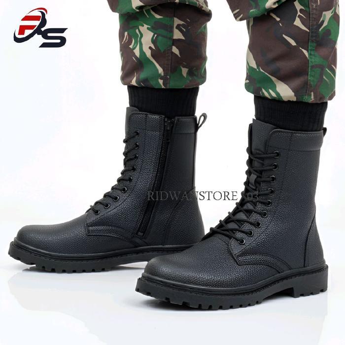 Sepatu Pdl Kulit Jeruk Tali Resleting Jatah Tni Ad Security Satlinmas Hansip Dinas Kerja Lapangan -