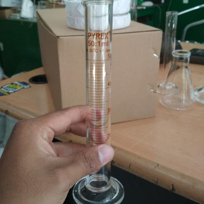 Alat Lab/Kimia/Farmasi- Measuring Cylinder 50 ml/Gelas Ukur 50 ml PYR