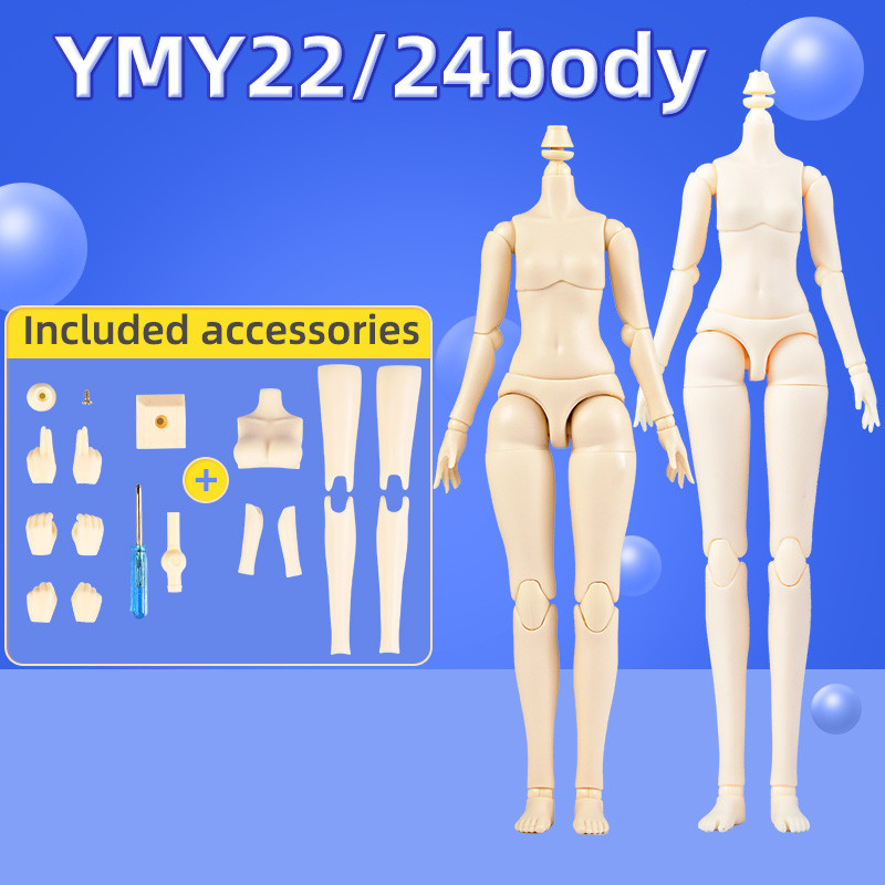 YMY Body YMY22 24 Ball Joint Body for Ob22, Ob24, GSC, Blyth, ICY, 1/6bjd Doll Head Figure