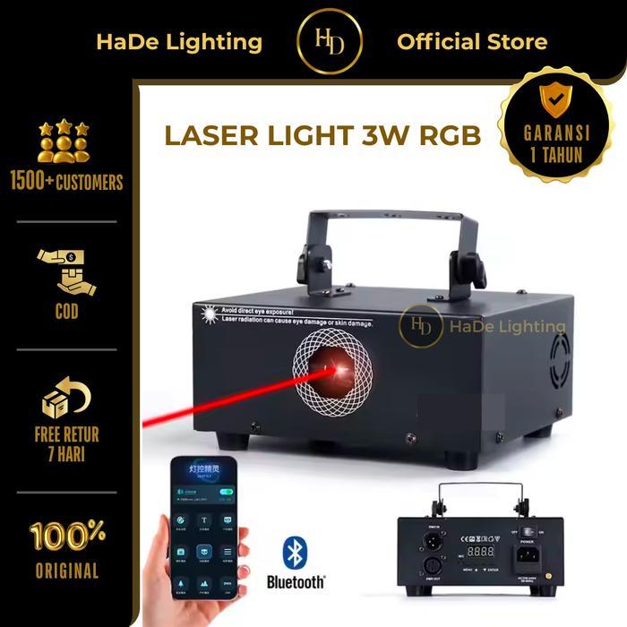 Laser Show 3 Watt - Lampu Laser Panggung Diskotik Mini Laser RGB 3 Watt - Laser Light 3W RGB_ AB