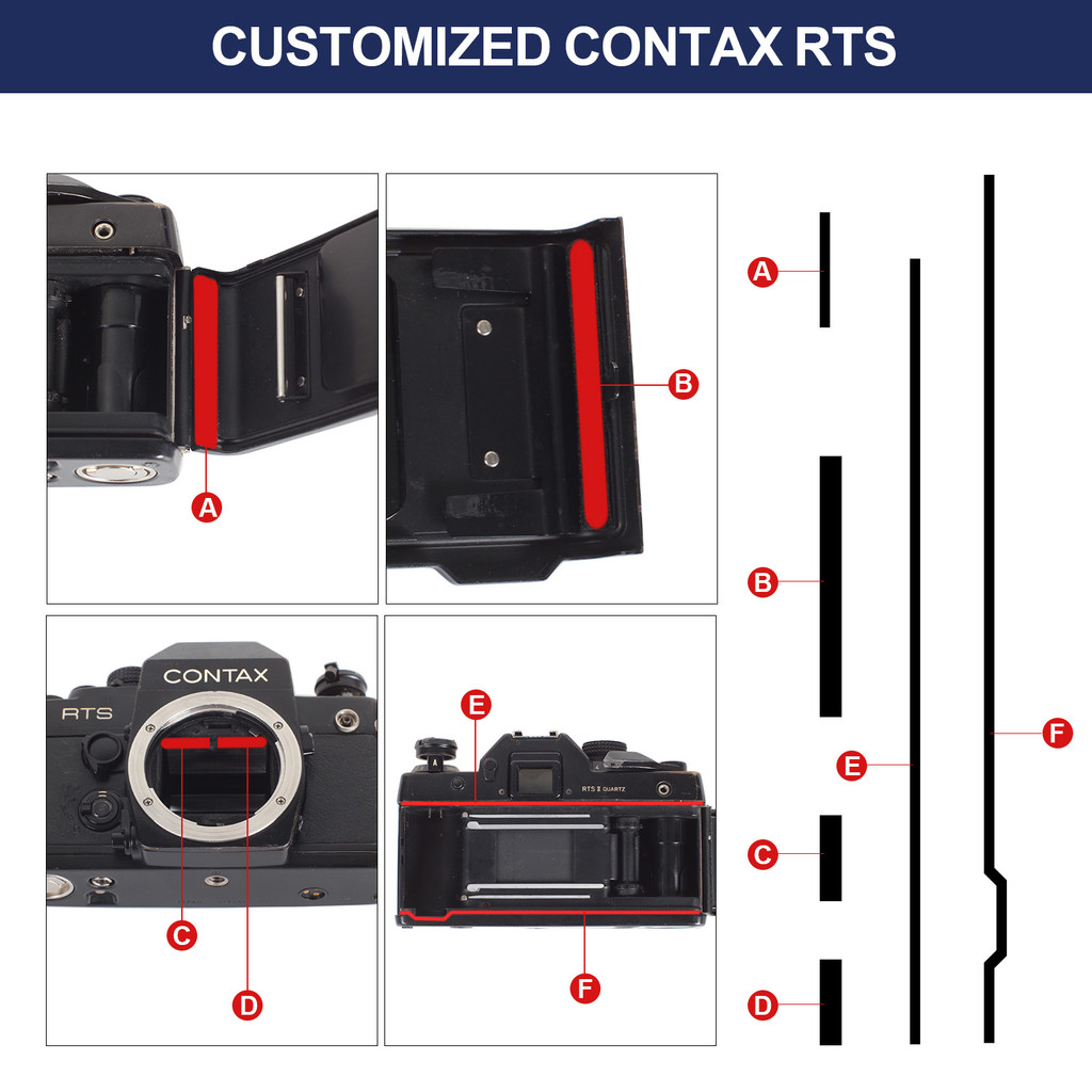eTone New Pre-Cut Self Adhesive Repair Gasket Foam Sponge Light Seal Kit for Contax RTS Camera