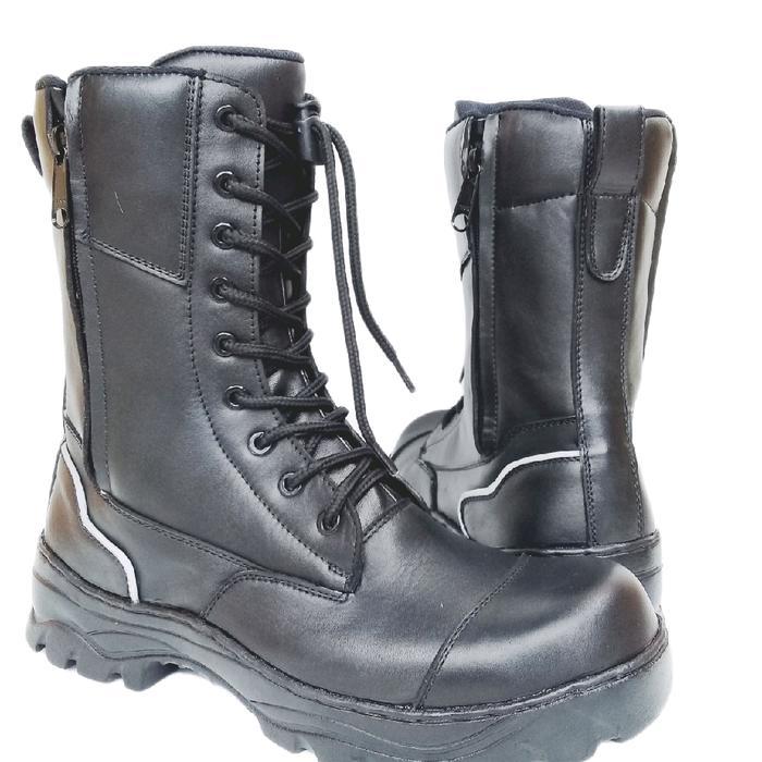 sepatu pdl kulit safety damkar Hitam Shoes Boots