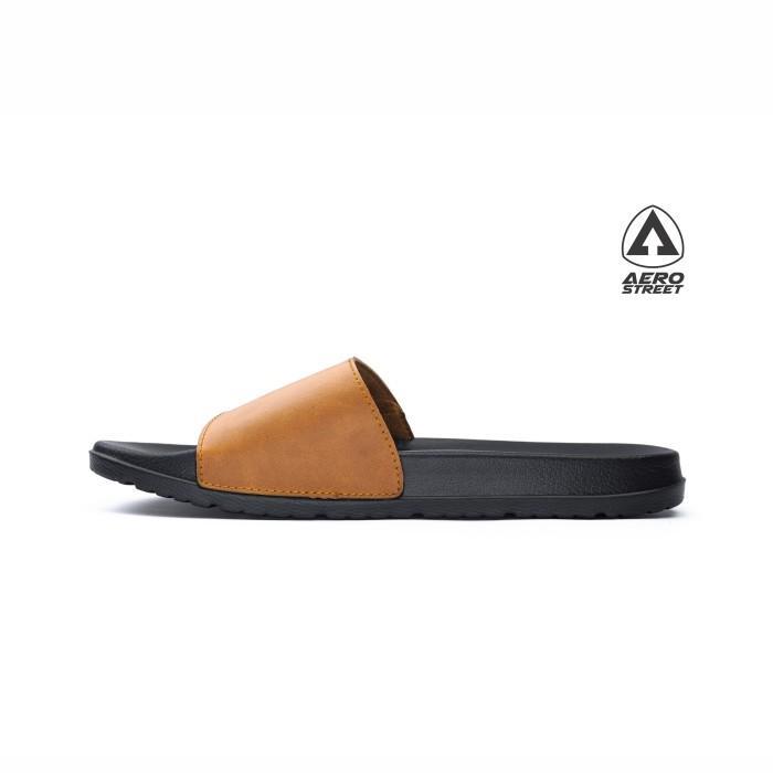 Promo Aerostreet 39-44 Garvi Hitam Coklat Muda - Sandal Selop Baaaa Terlaris