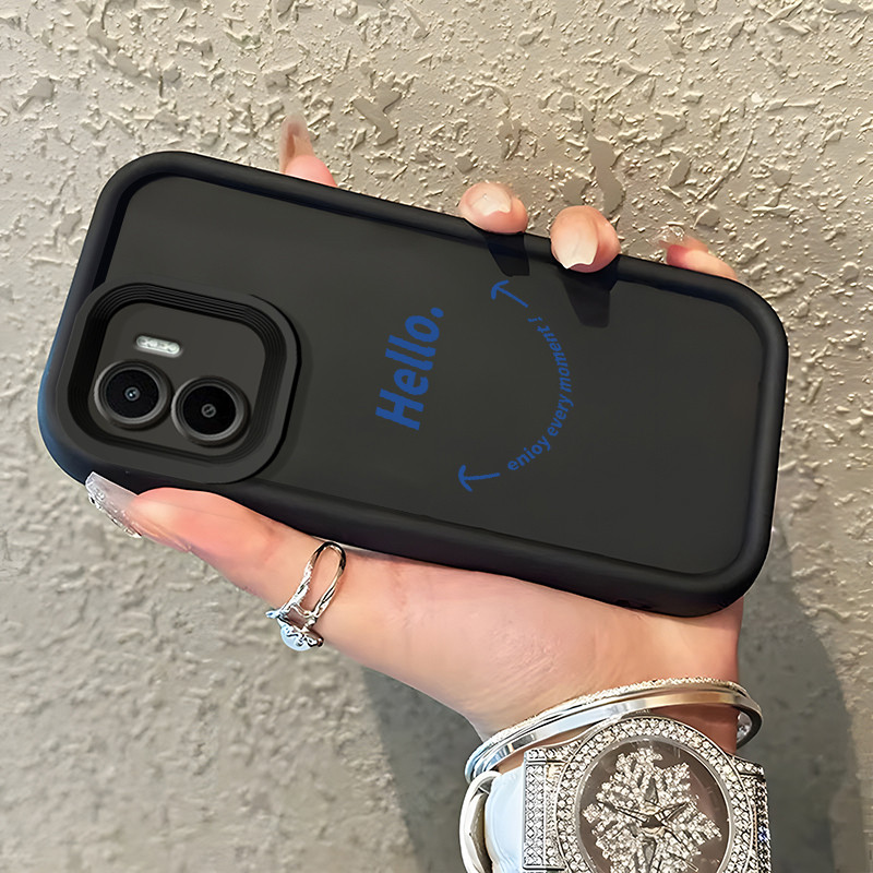 Casing Hp Xiaomi Redmi A1 Redmi A2 Case Casing Kematian Smile Emoji Tas Pola kasus ponsel tangga sed