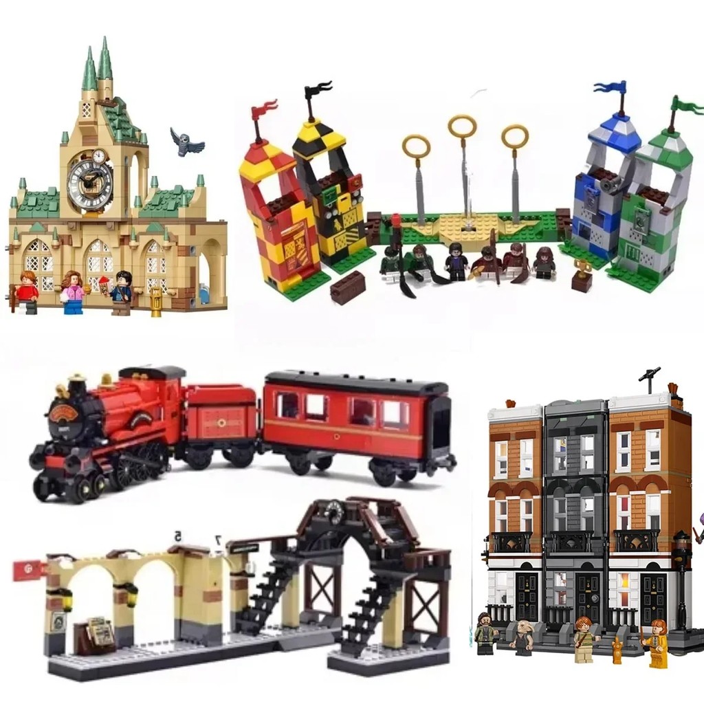 Hospital Wing Anime Book Train Building Block Magic Book Knight Bus Quidditch 12 Grimmauld Place