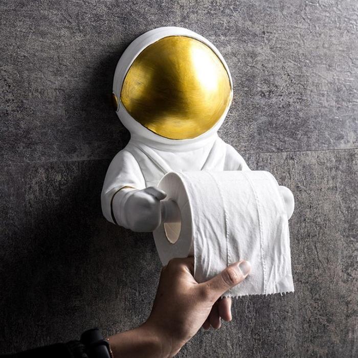 ASTRONAUT TISSUE ROLL HANGER / TEMPAT TISSUE TISU TOILET TEMPEL DINDING ASTRONOT LUCU NORDIC UNIK