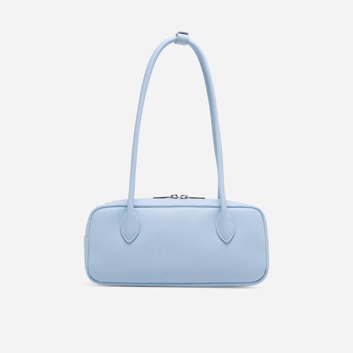 Robbie Top Handle Tas Bahu Wanita Model Top Handle Kulit Sintetis Warna Biru Muda Bag Christy Ng - B