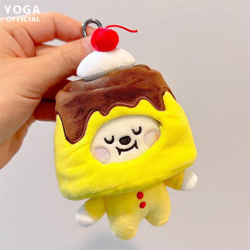 10Cm Anime New Bt21 Cooky Tata Cartoon Plush Toy Y2K Creative New Plush Doll Keychain School Bag