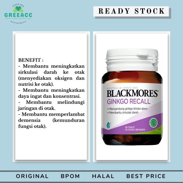 BLACKMORES Ginkgo Action Ginko Forte 40 kapsul BPOM Original Kalbe