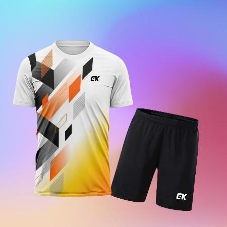 Setelan Baju Olahraga Pria Wanita Jumbo Kaos Voli Badminton Senam Celana Pendek Sport Size M L XL XX
