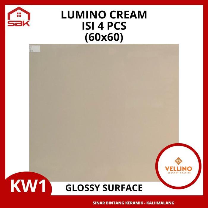 GRANIT LANTAI RUANGAN 60X60 LUMINO CREAM VELLINO