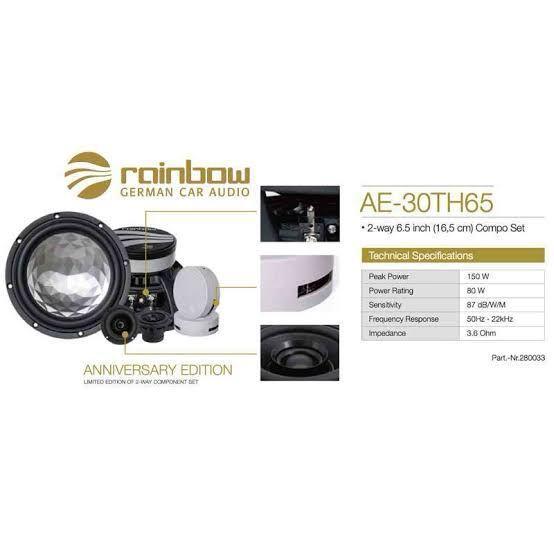 SPEAKER 3 WAY COAXCIAL RAINBOW AE-30TH65 GERMANY + CRESCENDO OK.