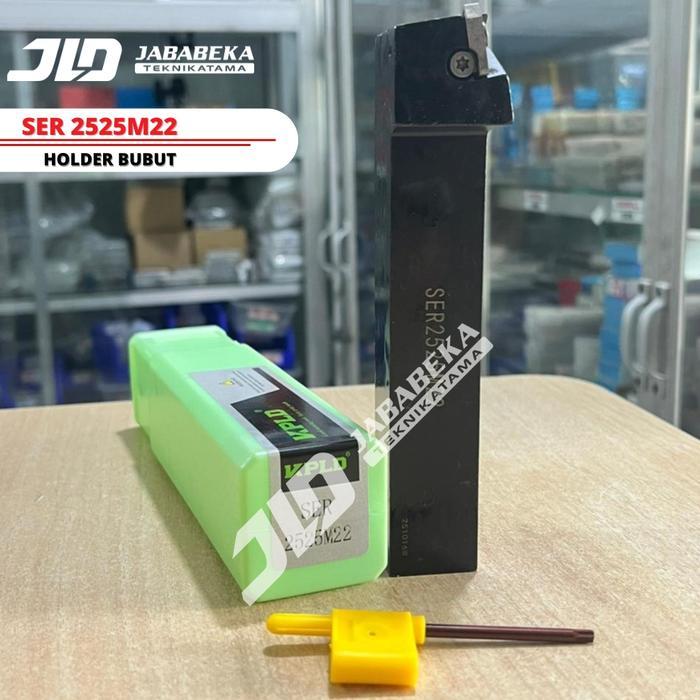 Ser 2525-22 Holder Ulir Gagang Bubut Drat Ulir Luar Insert Er 22 Pisau Bubut Ulir Luar