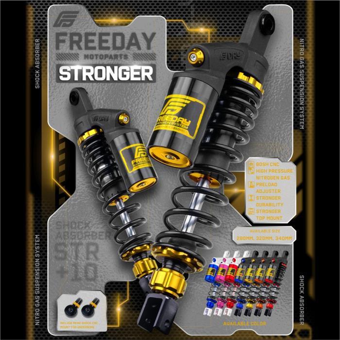 Freeday Shockbreaker Shock Tabung Belakang Stronger Matic Aerox 155 Pcx 150 160 Nmax Old New Vario