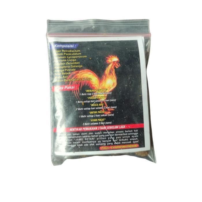JAMU SETAN 1 SACHET KAPSUL VITAMIN JAMU AYAM ADUAN TAMBAH STAMINA POWER TENAGA AGRESIF GALAK MENTAL