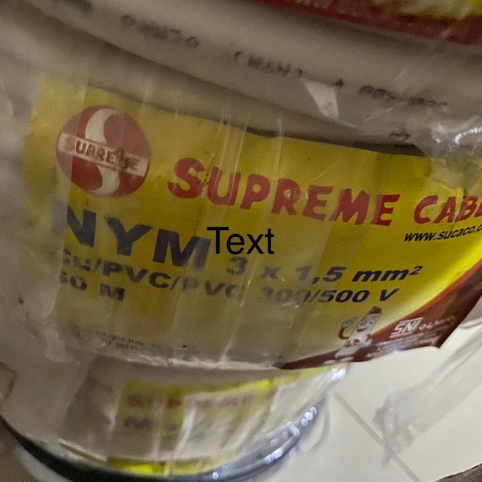 Kabel Supreme Nym 3X1.5 50M / Nym 3X1,5 Supreme / 3X1.5Mm Engkel Putih