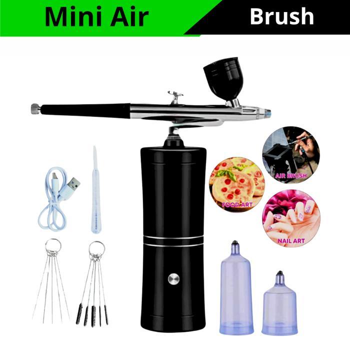 Mini Compresor Airbrush Spray Nano Mist Spray Oxygen Injector Semprotan Cat Air Brush Portable