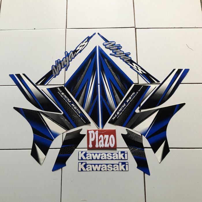 stiker striping body motor ninja ss 2014 biru