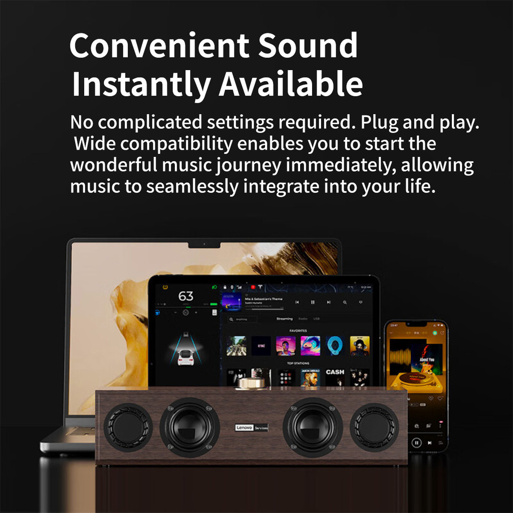 Lenovo C02 Multimedia Speaker Bluetooth Speaker Wired/Bluetooth Dual-Mode Speaker Retro Speaker