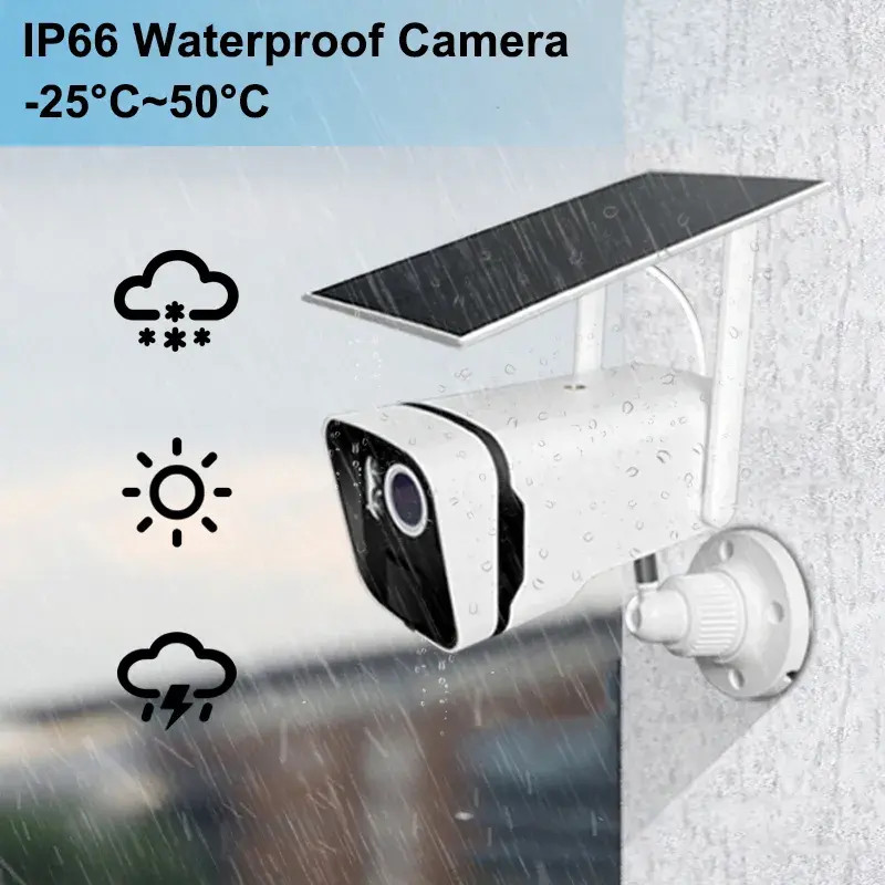 WOUWON Outdoor Solar Camera NVR Kit 4MP Video Surveillance WIFI Monitor NVR Camera CCTV Security