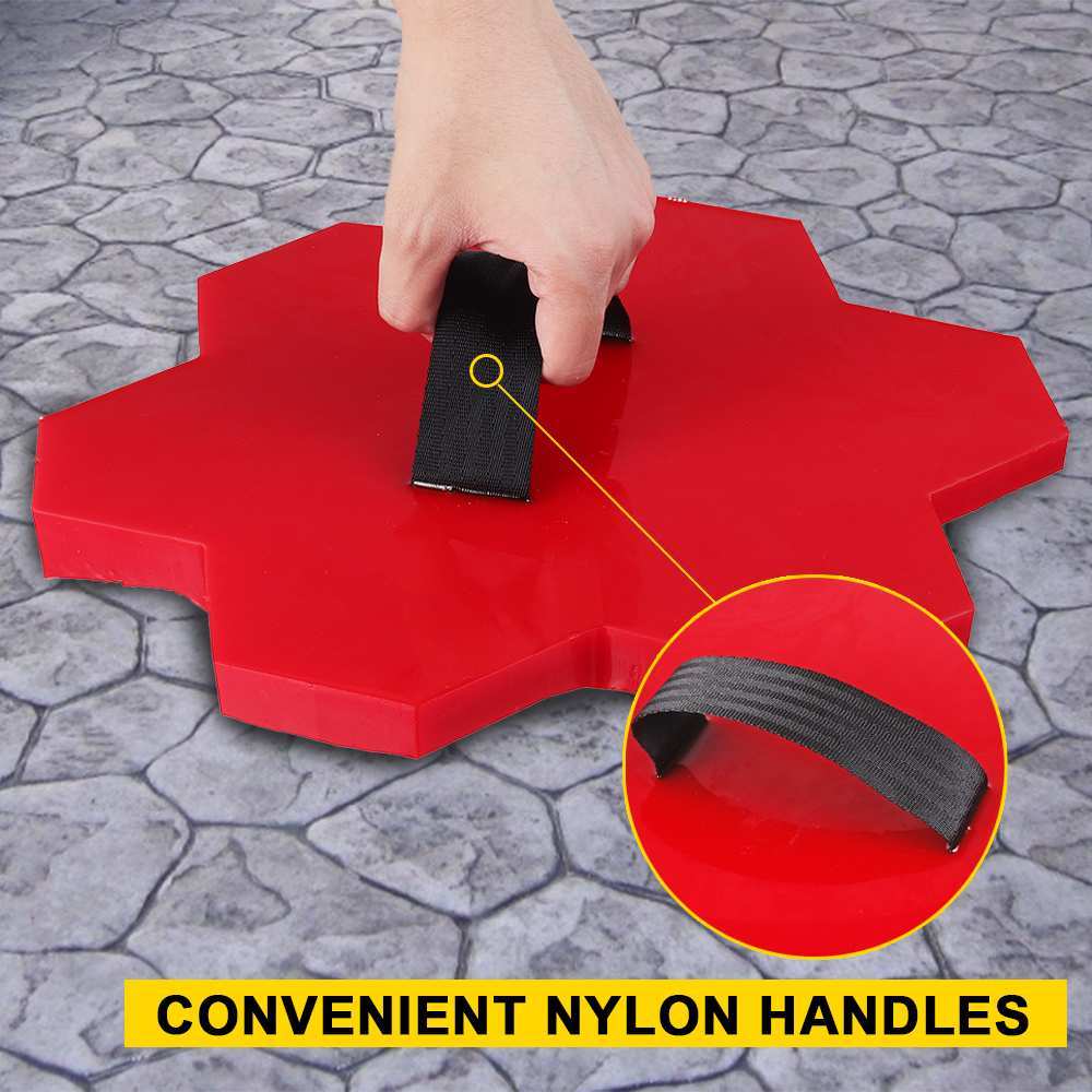 Hexagonal/Rectangle Slate Seamless Texture Polyurethane Stone Stamp Mat Concrete Cement Wall Mat DIY