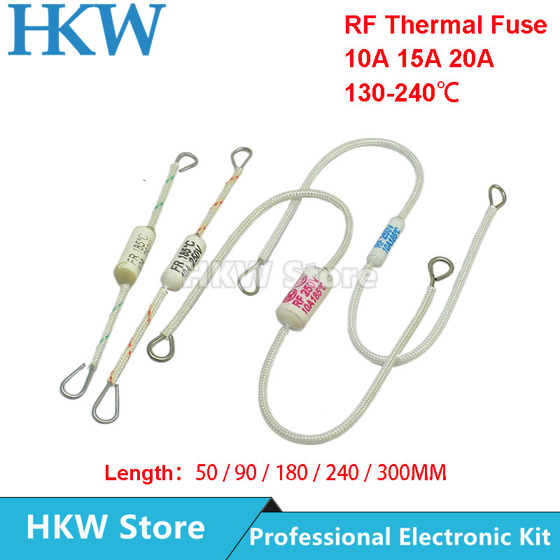 RF Thermal Fuse 10A 20A 250V Temperature Control Thermostat Switch 130 155 165 185 216 240 C Degree