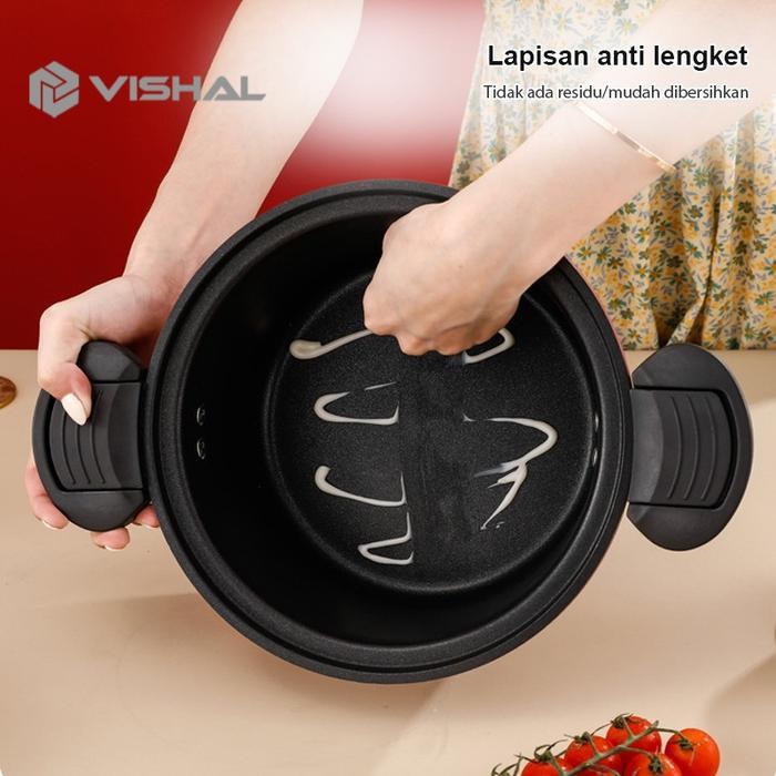 OBRAL VISHAL Presto Serbaguna/Viral Panci Presto Teflon Anti Lengket Texania 2 liter Teflon Pressure