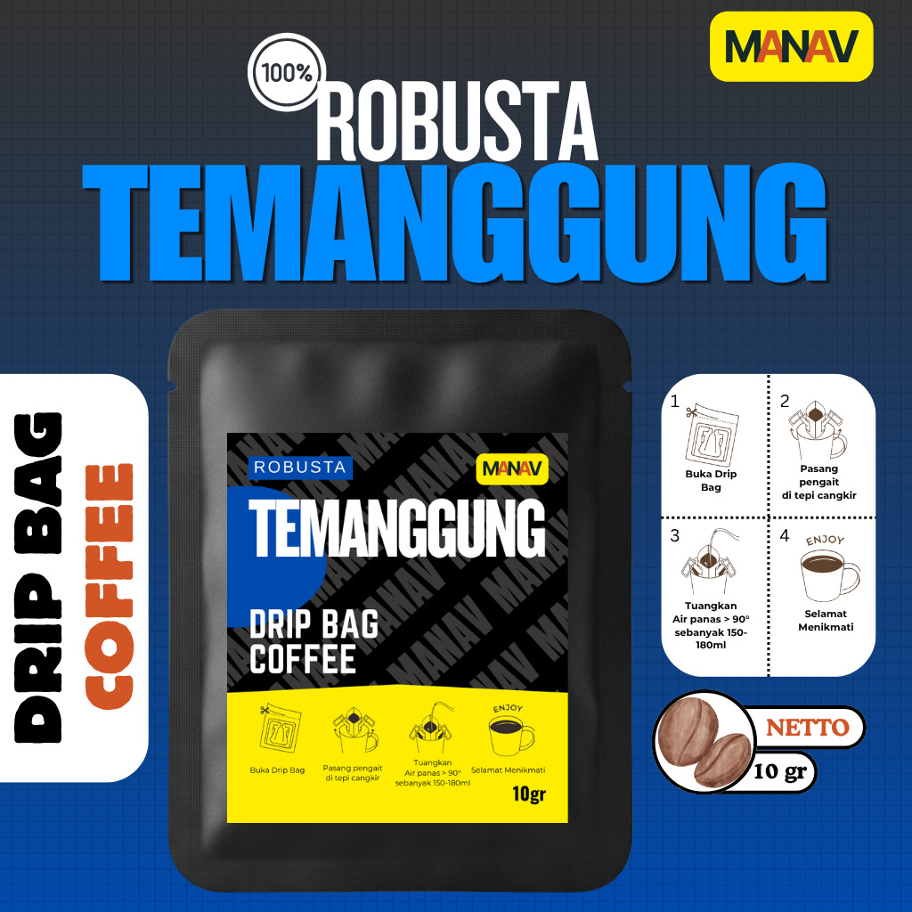 Kopi Robusta Temanggung - Kopi Drip Bag Robusta Temanggung / Drip Bag Coffee Robusta Temanggung