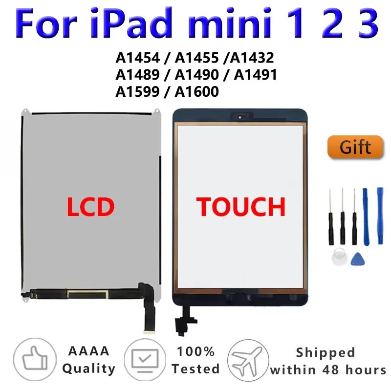 OEM pantalla LCD Touch Screen For Apple iPad Mini 1 2 3 A1599 A1489 A1432 Assembly Digitizer Front