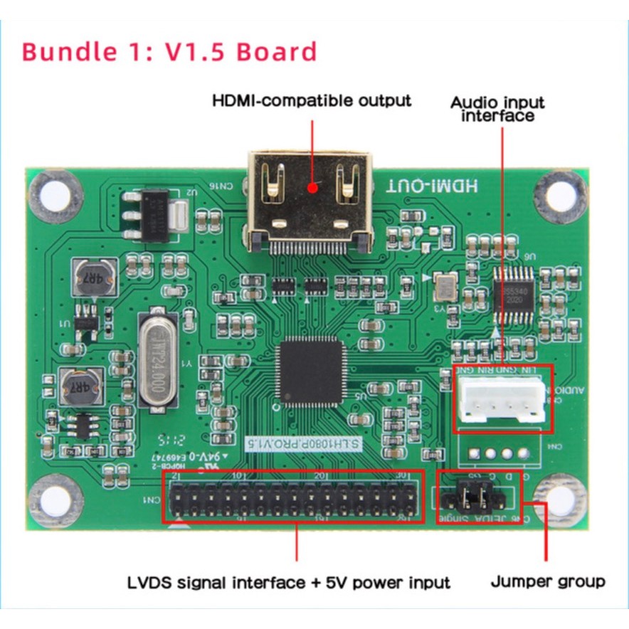 LVDS to HDMI Converter Board Universal 1080P LCD Adapter