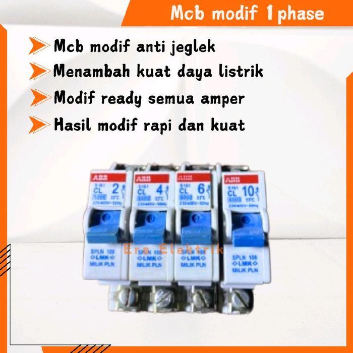 Mcb modif pln abb 161 mcb modif pln abb s161 1phase mcb modif anti jeglek mcb 1phase 2a 4a 6a 10a