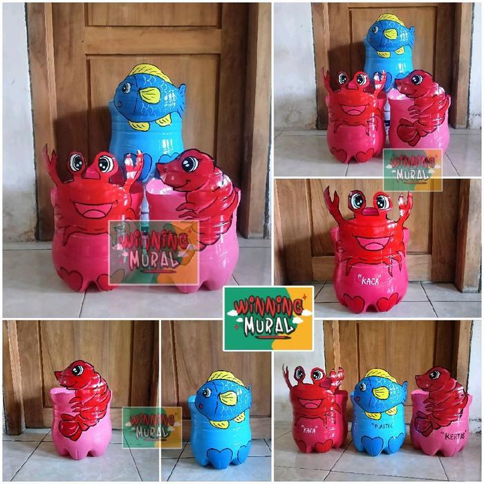 Pot Galon Le mineral/ Pot Bunga / Prakarya Pot botol bekas / pot botol plastik / Pot Hias Lucu ,
