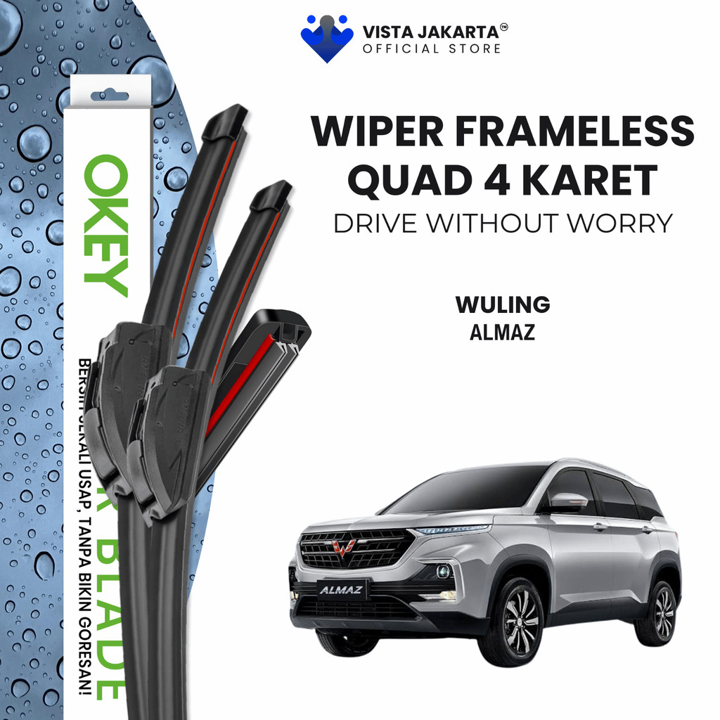 Wiper Wuling Almaz Quad Kaca Depan Mobil