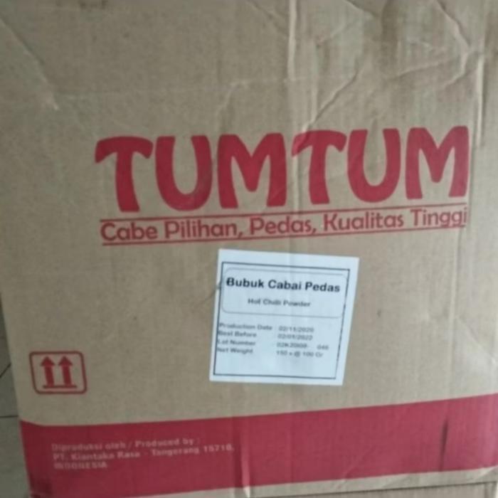 Ready Tumtum Bubuk Cabe / Cabai Pedas Bumbu Antaka 1 Dus Karton isi 150 pcs x 100 gr gram 15 kg