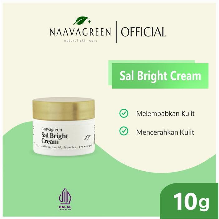 NAAVAGREEN Sal Bright Cream - krim perawatan kulit berjerawat sekaligus membantu mencerahkan warna