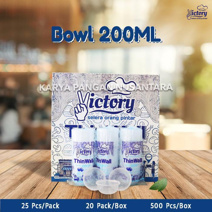 THINWALL VICTORY BOWL 200 ML CUP MANGKOK PLASTIK THIN WALL DUS 500