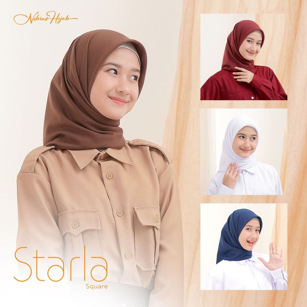 Jilbab Nibras Jini Hijab Square Starla Material Voal