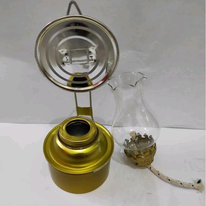 "New" Lampu teplok ublik minyak tanah badan kaleng lampu rukun Gold