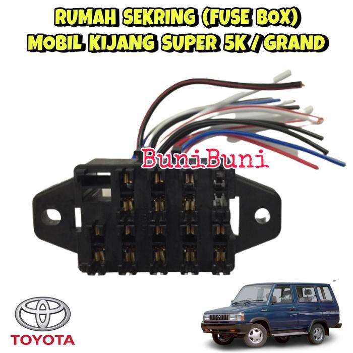 "New" Fuse Box / Rumah Sekring Sikring Mobil Kijang Super 5K / Rover / Grand Komplit Sekring