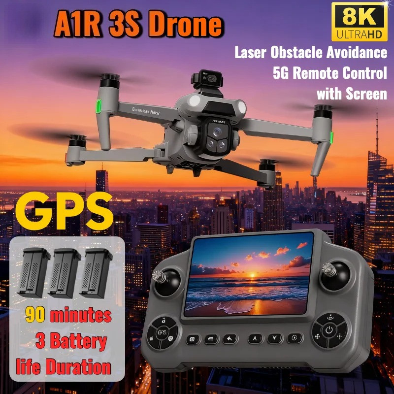 Original A1R 3S GPS Drone 8K Profesional FPV Brushless Laser obstacle avoidance Aerial Optical