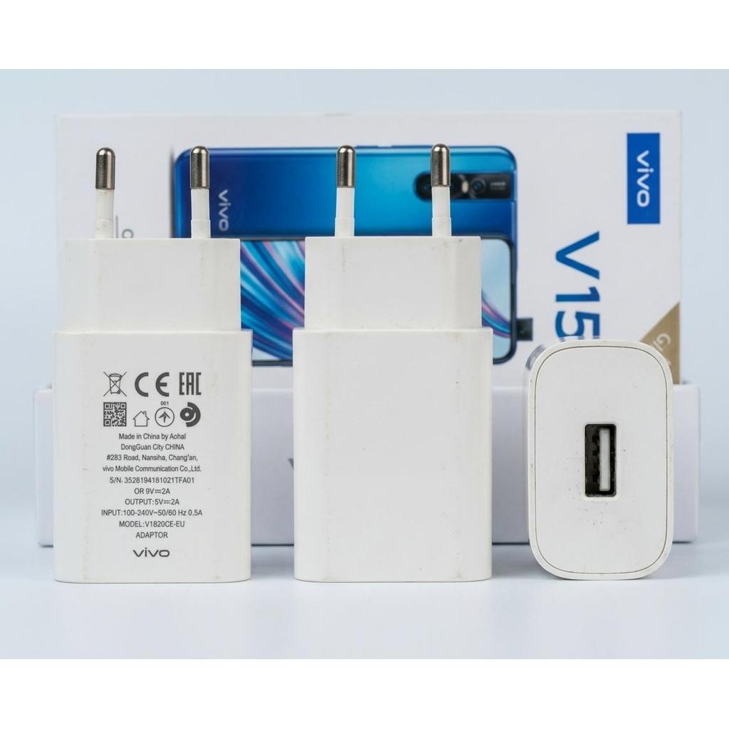 Adaptor Charger Vivo V1820C-EU Bekas Original Dual Engine Fast Charging Untuk Vivo V15