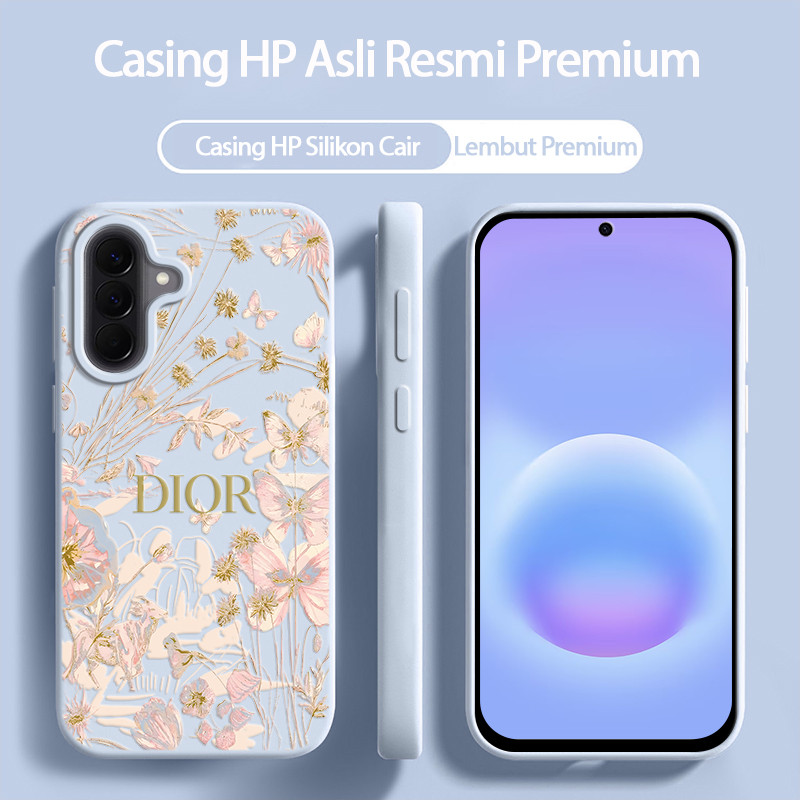 Bunga Dior Terbaru Silikon Case Iphone 17 Pro Max 15 11 16 Plus 13 14 12 Pro 16 Pro Max Nmk01 Tahan 