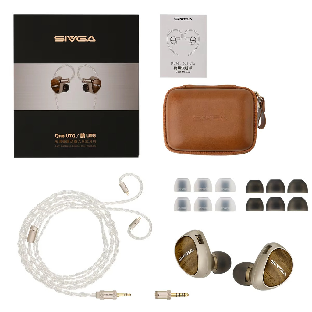 SIVGA Que UTG IEM Flat Glass Diaphragm Earphone with Ergonomic Design&Detachable