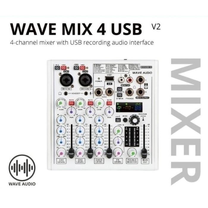 Wave Mix4Usb Mini Mixer Audio Usb Soundcard Personal Monitor Diskon Sale