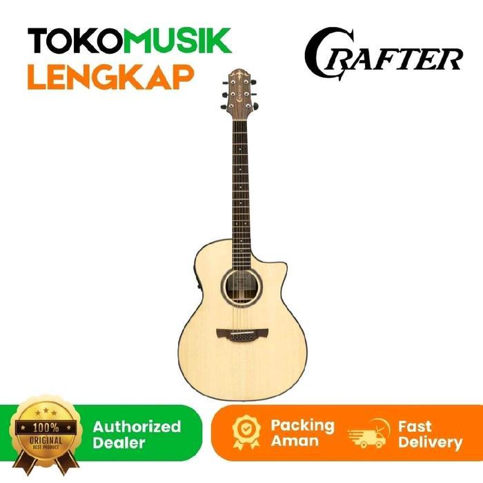 Gitar Akustik Elektrik Crafter Able G-600 Ce Natural With Bag Gitar Crafter Able G600 Ce